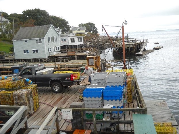 Lobster Traps at Shaw's Fish & Lobster Wharf Restaurant